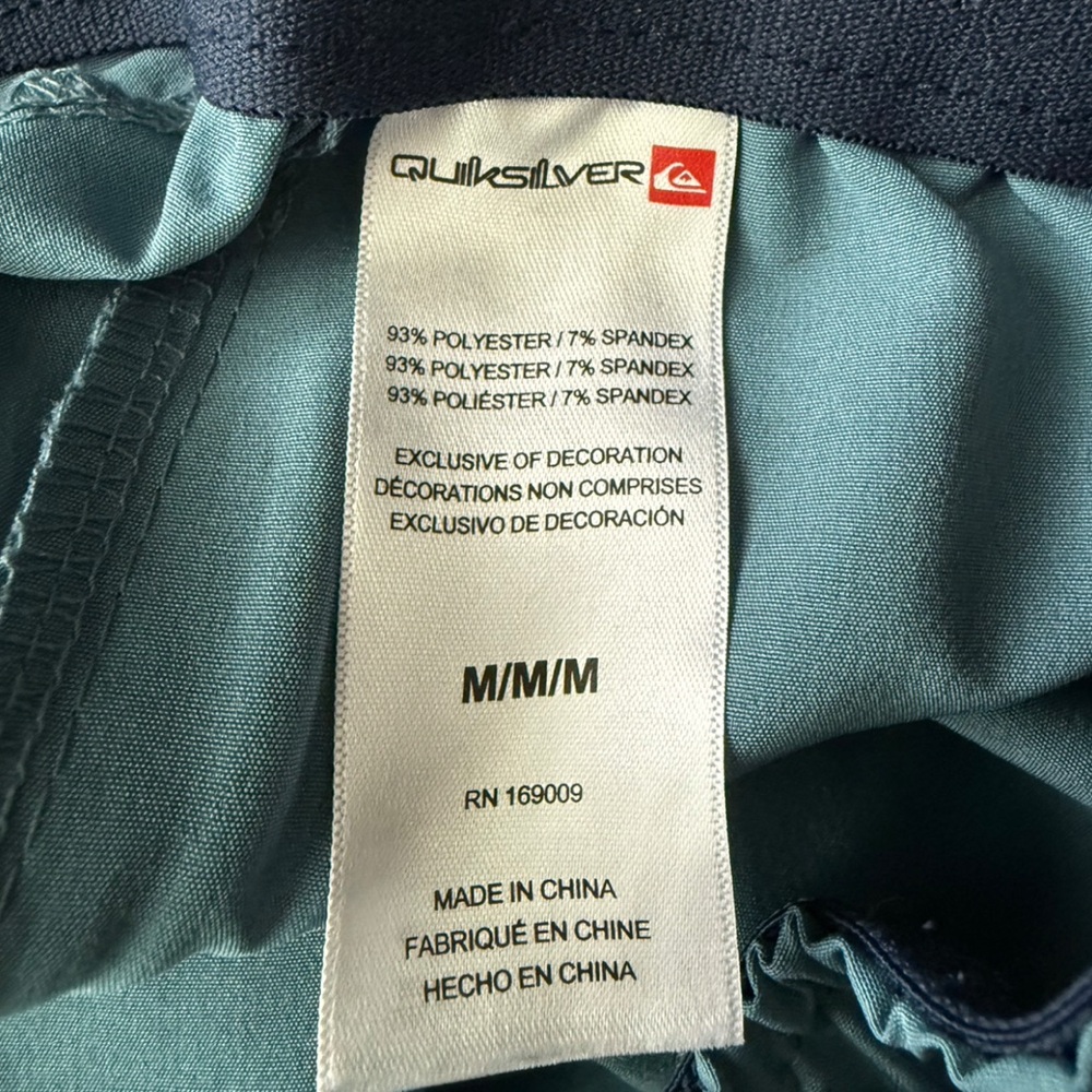 **SOLD** Quiksilver Blue Swim Trunks - Picture 7 of 8